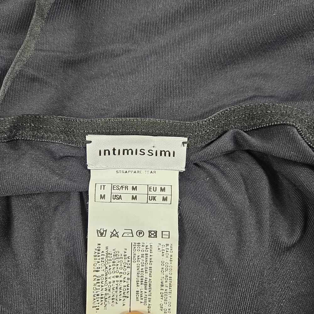 Y2k Euro Black Cami Top Intimissimi Satin - Size Medium - Picture 3 of 5